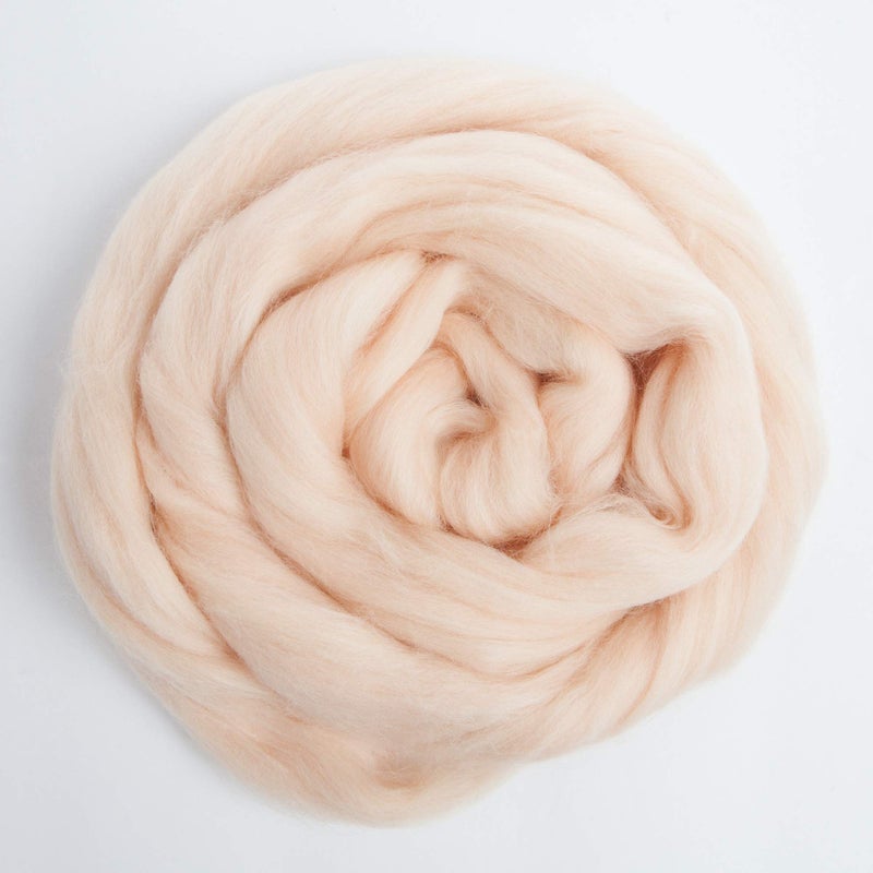 Desert Breeze Distributing 100% Natural Merino Wool Roving - Premium Combed Top Merino Roving Wool - Tapestry, Spinning, Wet Felting & Needle Felting Supplies - 21.5 Micron - 1 oz, Color Vanilla - Image 3